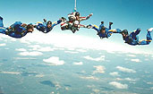 Andrew skydiving in formation